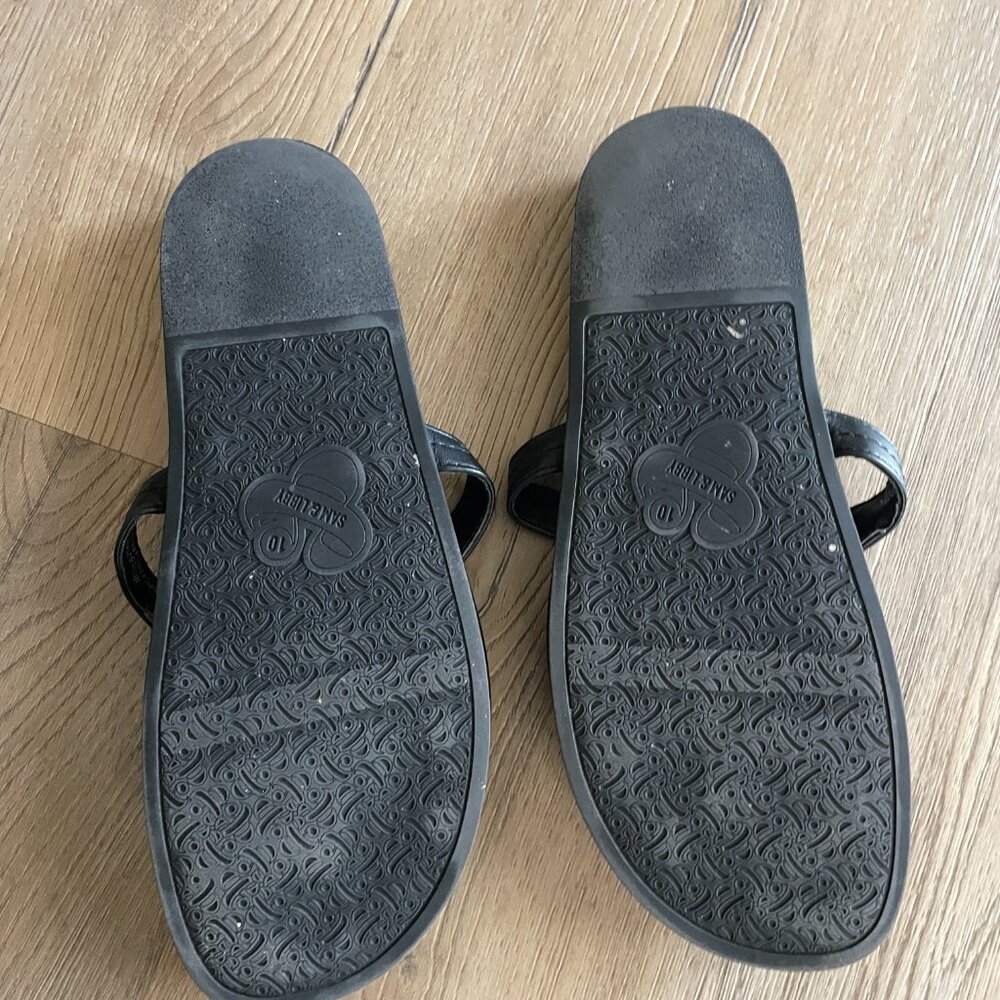 Sam & Libby Flip Flops Women's Size 10 Black Alexandra Thongs Summer Beach! - Picture 8 of 9